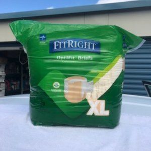 FitRight . Size XLarge 56"- 64" . OptIFit Ultra Adult Diapers Briefs Pack of 20
